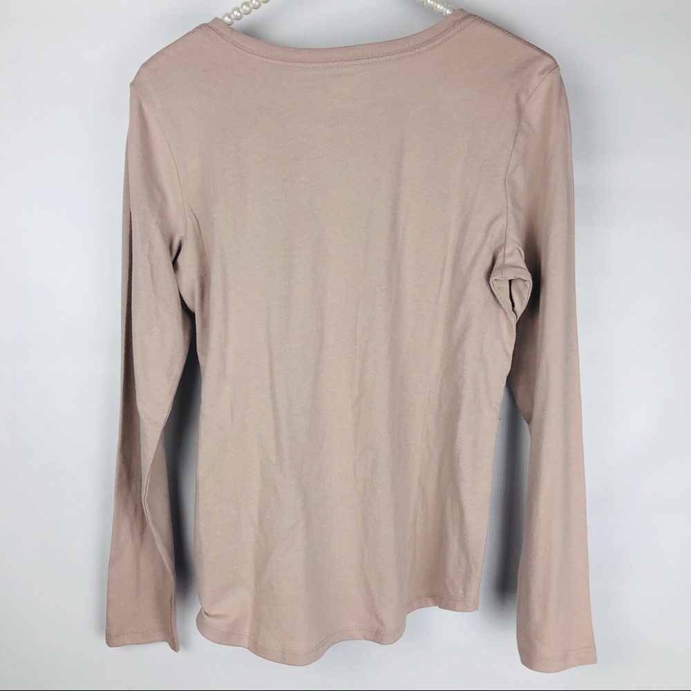 OLD NAVY | Long Sleeve Tan Shirt - Picture 2 of 5